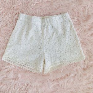 H&M Ivory Lace Shorts
